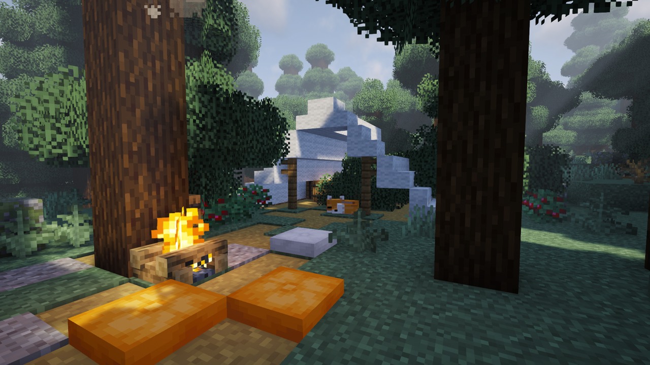 A peaceful campsite beneath the trees in FoxVale